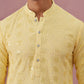 Sequin-Embellished Rayon Embroidered Kurta (65KO 5331 Yellow ) [FF] [O-6]