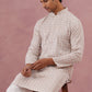 Men’s Rayon Sequin Embroidered Kurta (65KO 5332 Beige ) [FF] [E-8-7]