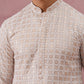 Men’s Rayon Sequin Embroidered Kurta (65KO 5332 Beige ) [FF] [E-8-7]