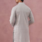 Men’s Rayon Sequin Embroidered Kurta (65KO 5332 Grey ) [FF] [E-8-7]