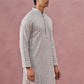 Men’s Rayon Sequin Embroidered Kurta (65KO 5332 Grey ) [FF] [E-8-7]