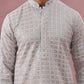 Men’s Rayon Sequin Embroidered Kurta (65KO 5332 Grey ) [FF] [E-8-7]