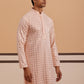 Men’s Rayon Sequin Embroidered Kurta ( 65KO 5332 Peach ) [FF] [E-8-7]