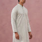 Men’s Rayon Sequin Embroidered Kurta ( 65KO 5332 Pista ) [FF] [E-8-7]