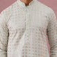 Men’s Rayon Sequin Embroidered Kurta ( 65KO 5332 Pista ) [FF] [E-8-7]