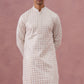Men’s Rayon Sequin Embroidered Kurta (65KO 5332 White ) [FF] [E-8-7]