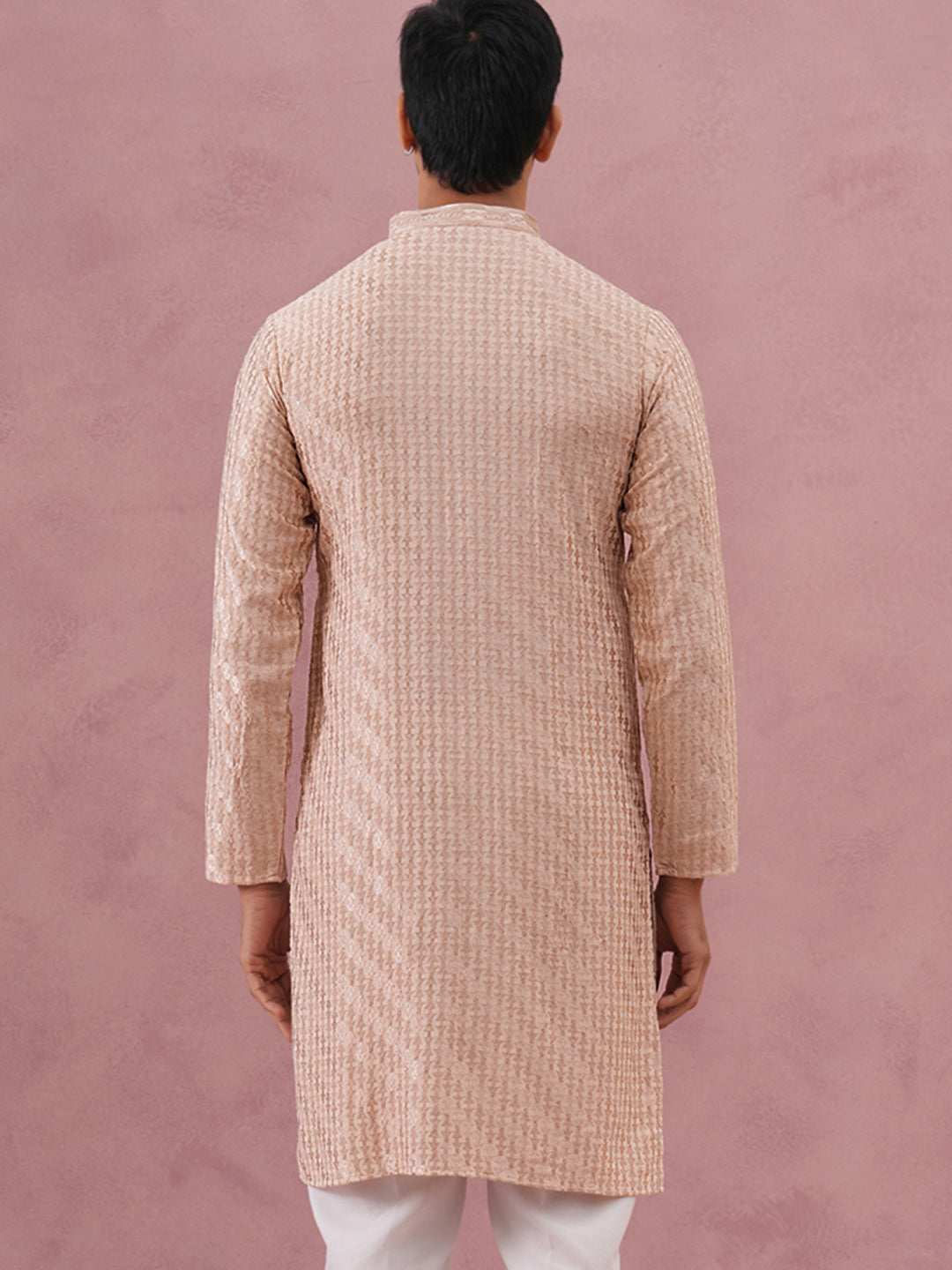 Rayon Embroidered Kurta for Men (65KO 5333 Beige ) [FF] [Q-18]