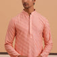 Rayon Embroidered Kurta for Men ( 65KO 5333 Peach ) [FF] [Q-18]