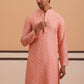 Rayon Embroidered Kurta for Men ( 65KO 5333 Peach ) [FF] [Q-18]