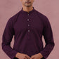 Traditional Cotton Blend Embroidered Kurta (65KO 5334 Purple ) [FF] [F-1-2-3-4]