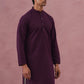 Traditional Cotton Blend Embroidered Kurta (65KO 5334 Purple ) [FF] [F-1-2-3-4]