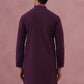 Traditional Cotton Blend Embroidered Kurta (65KO 5334 Purple ) [FF] [F-1-2-3-4]