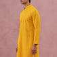 Traditional Cotton Blend Embroidered Kurta (65KO 5334 Yellow ) [FF] [F-1-2-3-4]