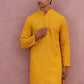 Traditional Cotton Blend Embroidered Kurta (65KO 5334 Yellow ) [FF] [F-1-2-3-4]