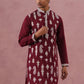 Silk Blend Ethnic Embroidered Kurta for Men ( 65KO 5335 Maroon ) [FF] [B-1-2]