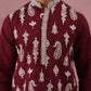 Silk Blend Ethnic Embroidered Kurta for Men ( 65KO 5335 Maroon ) [FF] [B-1-2]