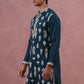 Silk Blend Ethnic Embroidered Kurta for Men ( 65KO 5335 Peacock ) [FF] [B-1-2]