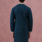 Silk Blend Ethnic Embroidered Kurta for Men ( 65KO 5335 Peacock ) [FF] [B-1-2]