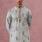Men's Silk Blend Embroidered Kurta ( 65KO 5336 Sky ) [FF] [J-1]