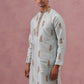 Men's Silk Blend Embroidered Kurta ( 65KO 5336 Sky ) [FF] [J-1]