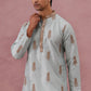 Men's Silk Blend Embroidered Kurta ( 65KO 5336 Sky ) [FF] [J-1]