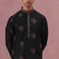 Silk Blend Black Kurta for Men (65KO 5337 Black ) [FF] [A-1-4]