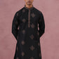 Silk Blend Black Kurta for Men (65KO 5337 Black ) [FF] [A-1-4]