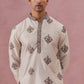 Silk Blend Black Kurta for Men ( 65KO 5337 Cream ) [FF] [A-1-4]