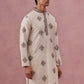 Silk Blend Black Kurta for Men ( 65KO 5337 Cream ) [FF] [A-1-4]