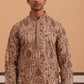 Men’s Ethnic Embroidered Kurta (65KO 5339 Brown ) [FF] [P-12]