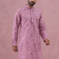 Men’s Ethnic Embroidered Kurta ( 65KO 5339 Lavender ) [FF] [P-12]