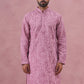 Men’s Ethnic Embroidered Kurta ( 65KO 5339 Lavender ) [FF] [P-12]