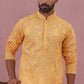 Men’s Ethnic Embroidered Kurta (65KO 5339 Yellow ) [FF] [P-12]
