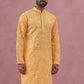 Men’s Ethnic Embroidered Kurta (65KO 5339 Yellow ) [FF] [P-12]