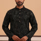 Silk Blend Embroidered & Sequinned Kurta (65KO 5340 Black ) [FF] [P-15]