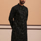 Silk Blend Embroidered & Sequinned Kurta (65KO 5340 Black ) [FF] [P-15]