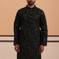 Silk Blend Embroidered & Sequinned Kurta (65KO 5340 Black ) [FF] [P-15]