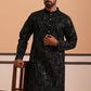 Silk Blend Embroidered & Sequinned Kurta (65KO 5340 Black ) [FF] [P-15]