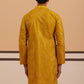 Silk Blend Embroidered & Sequinned Kurta ( 65KO 5340 Mustard ) [FF] [P-15]
