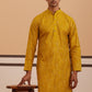 Silk Blend Embroidered & Sequinned Kurta ( 65KO 5340 Mustard ) [FF] [P-15]