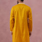 Men’s Ethnic Silk Blend Embroidered Kurta ( 65KO 5341 Mustard ) [FF] [A-1-4]