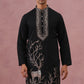 Men Ethnic Embroidered Kurta (65KO 5342 Black ) [FF] [B-1-2]