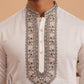 Men Ethnic Embroidered Kurta (65KO 5342 White ) [FF] [B-1-2]