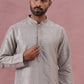 Traditional Silk-Blend Silver Kurta for Men (65KO 5343 Silver ) [FF] [B-1-2]