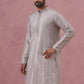 Traditional Silk-Blend Silver Kurta for Men (65KO 5343 Silver ) [FF] [B-1-2]