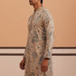 Botanical Embroidered Cotton Blend Kurta for Men (65KO 5344 Beige ) [FF] [Q-4]