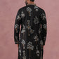 Botanical Embroidered Cotton Blend Kurta for Men (65KO 5344 Black ) [FF] [Q-4]
