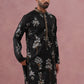 Botanical Embroidered Cotton Blend Kurta for Men (65KO 5344 Black ) [FF] [Q-4]