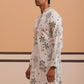 Botanical Embroidered Cotton Blend Kurta for Men (65KO 5344 White ) [FF] [Q-4]