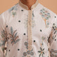 Botanical Embroidered Cotton Blend Kurta for Men (65KO 5344 White ) [FF] [Q-4]
